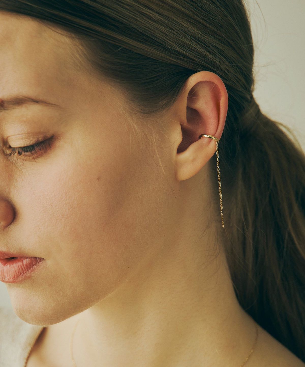 【web限定】[K10]ダブルチェーンイヤーカフ