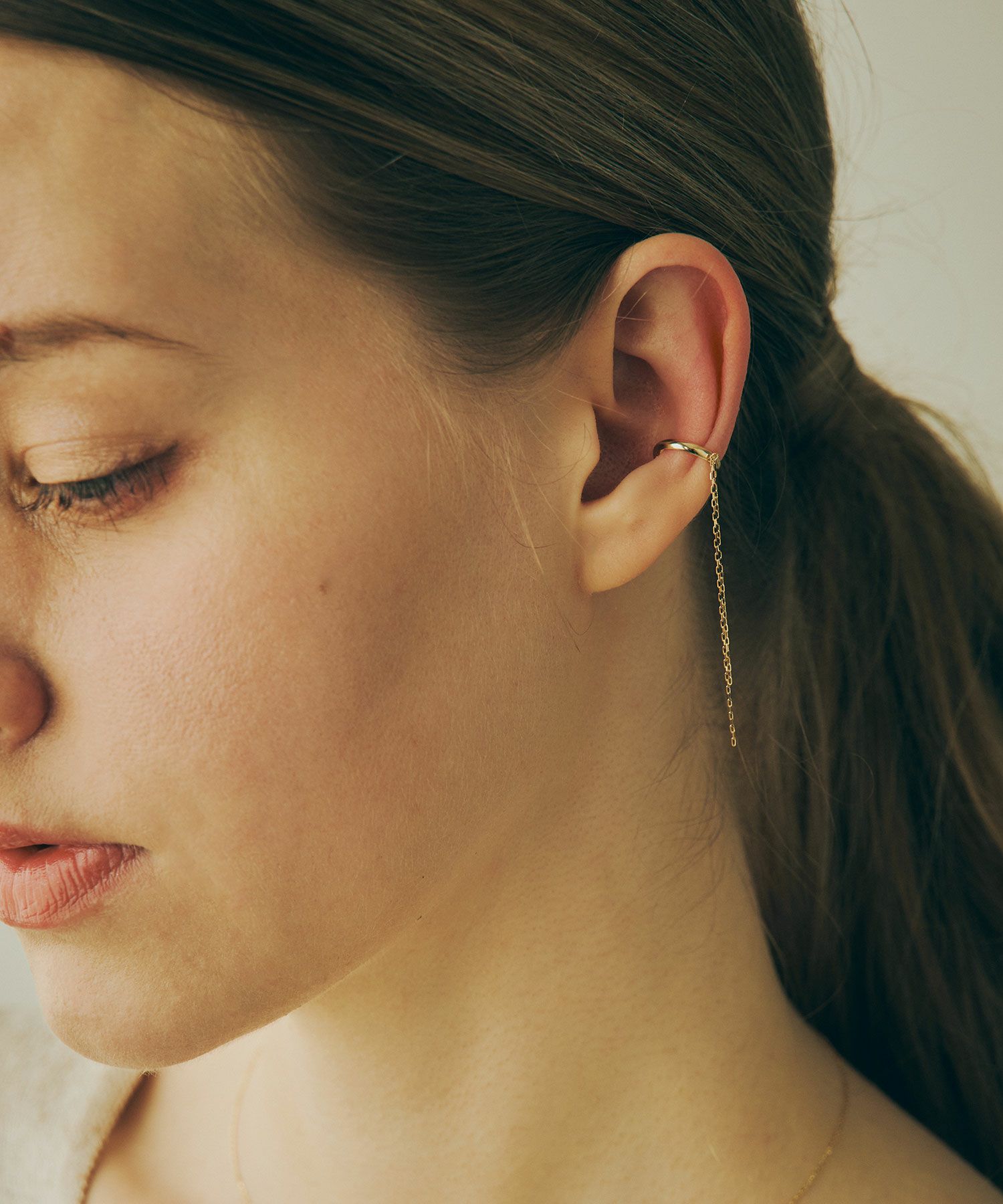 【web限定】[K10]ダブルチェーンイヤーカフ