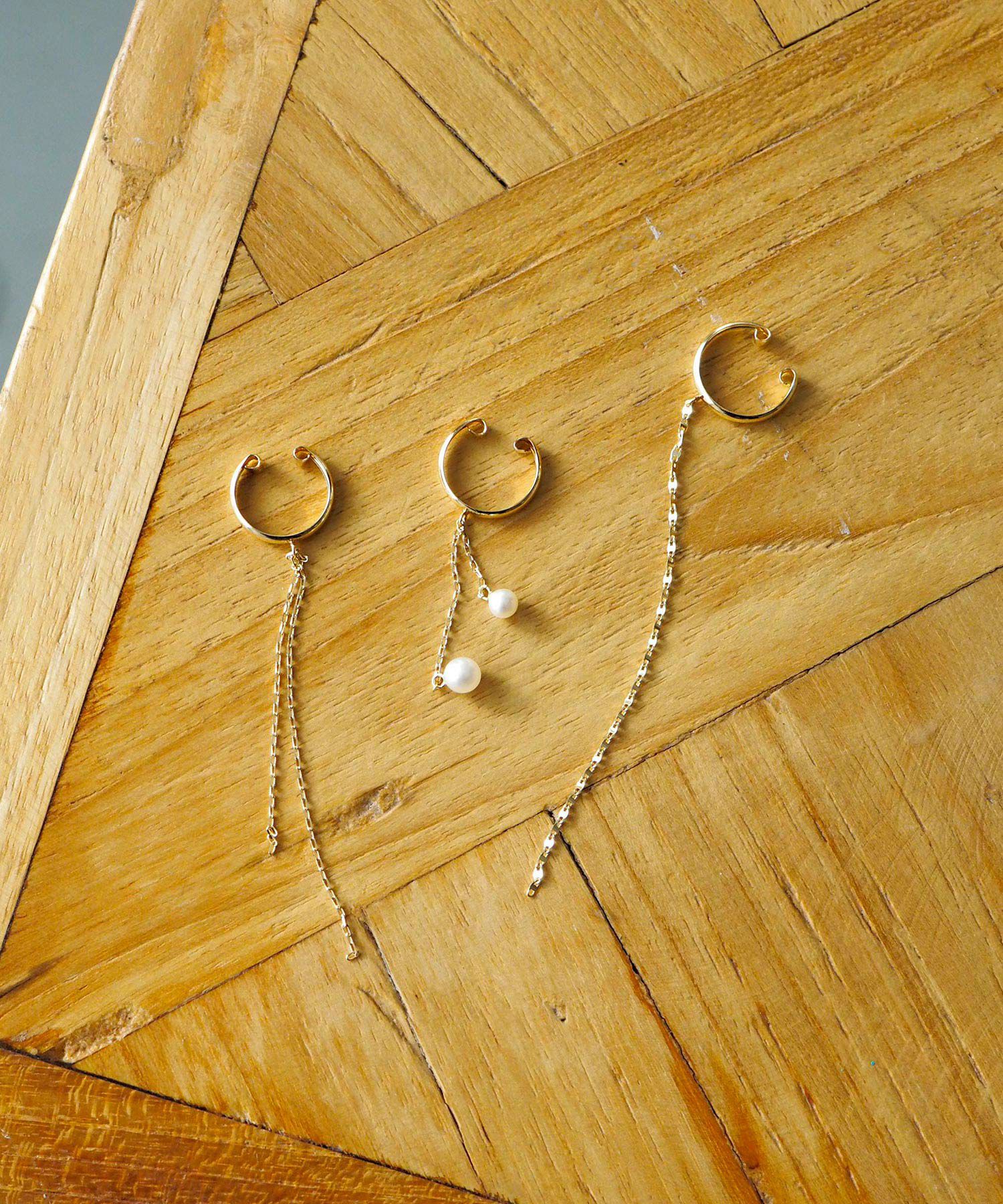 【web限定】[K10]ダブルチェーンイヤーカフ