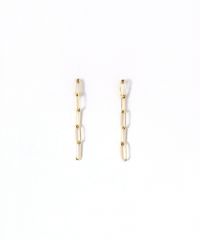 【web限定】[K10]ペーパークリップチェーンピアス