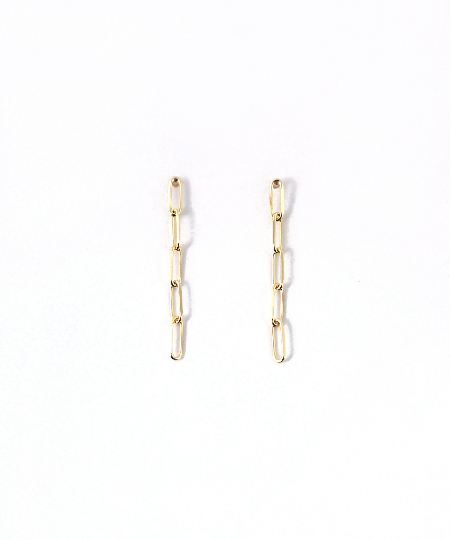 【web限定】[K10]ペーパークリップチェーンピアス