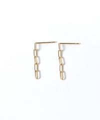 【web限定】[K10]ペーパークリップチェーンピアス