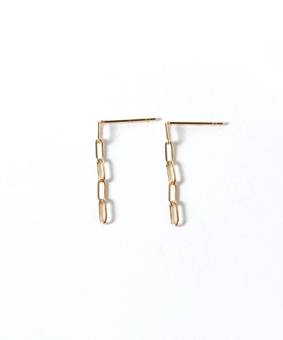 【web限定】[K10]ペーパークリップチェーンピアス
