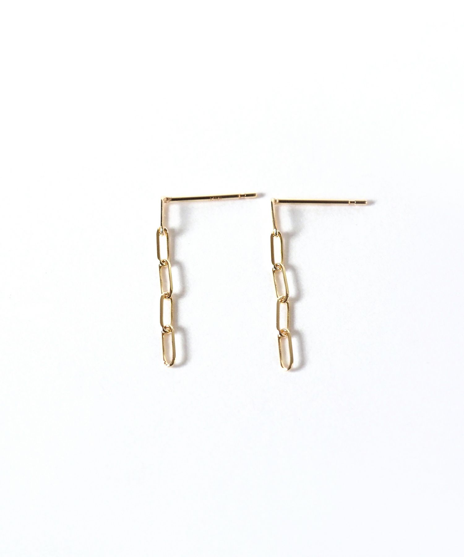 【web限定】[K10]ペーパークリップチェーンピアス