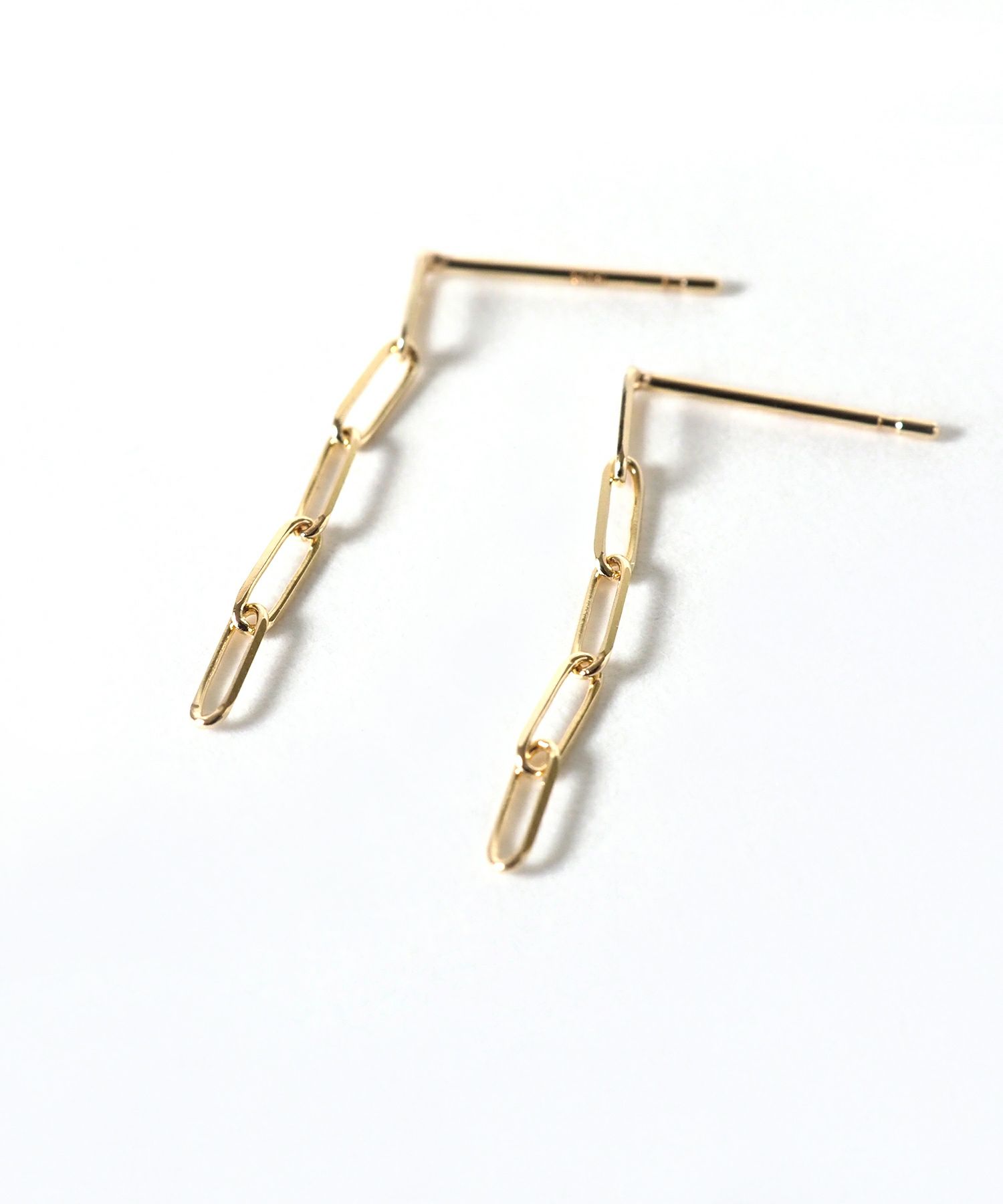 【web限定】[K10]ペーパークリップチェーンピアス