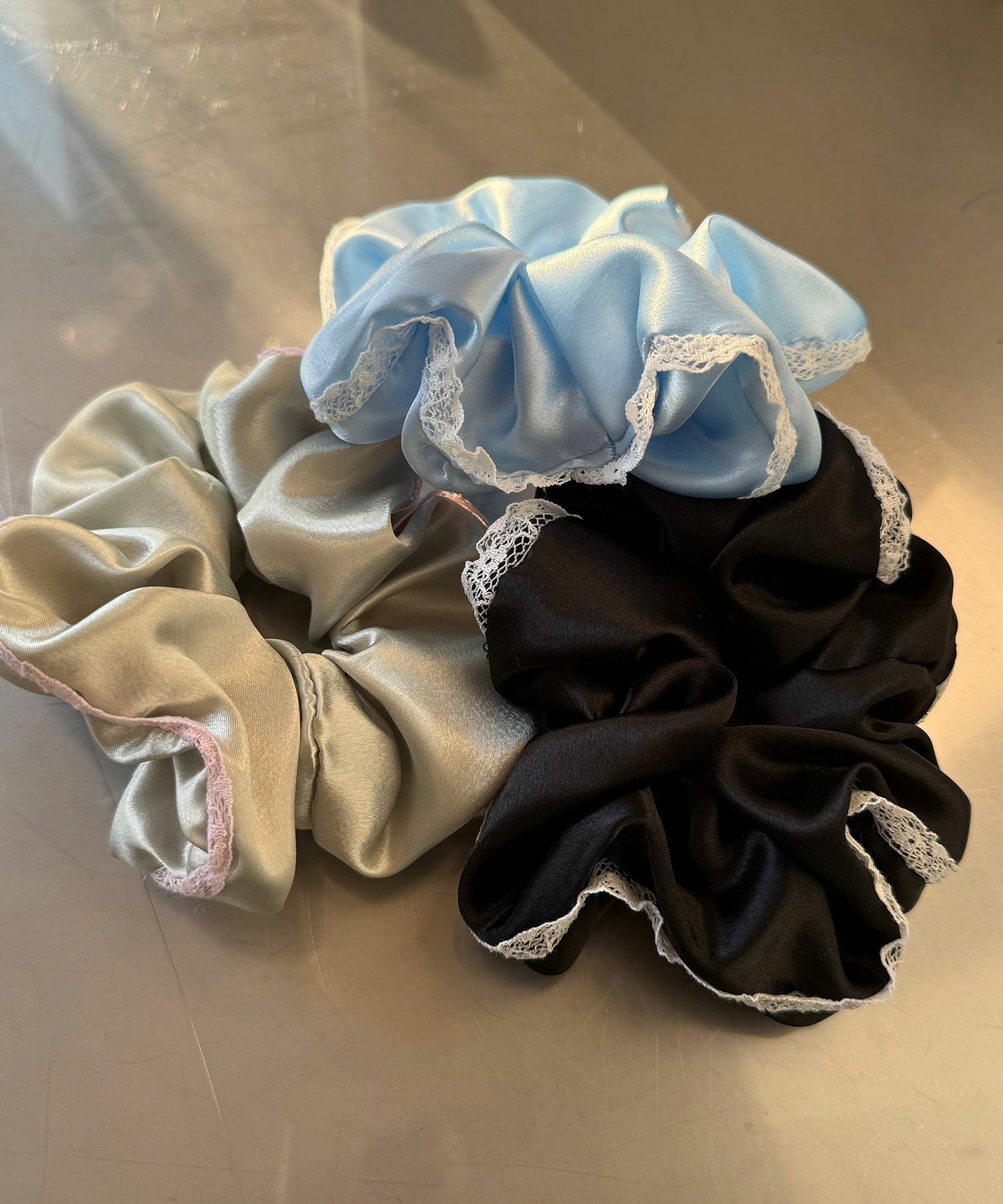 サテンレースシュシュ【nuage】