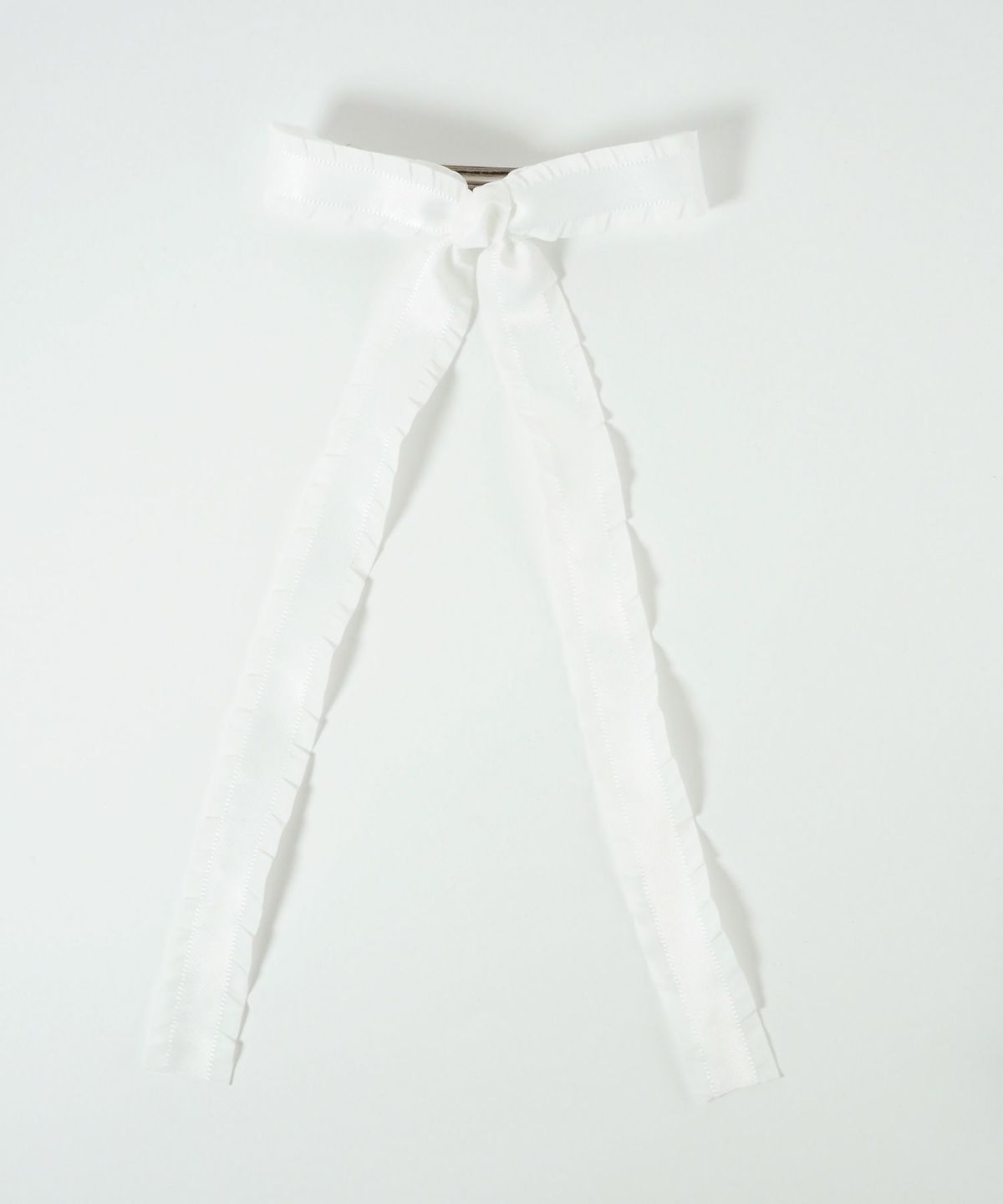 フリルサテンリボンバレッタ【nuage】