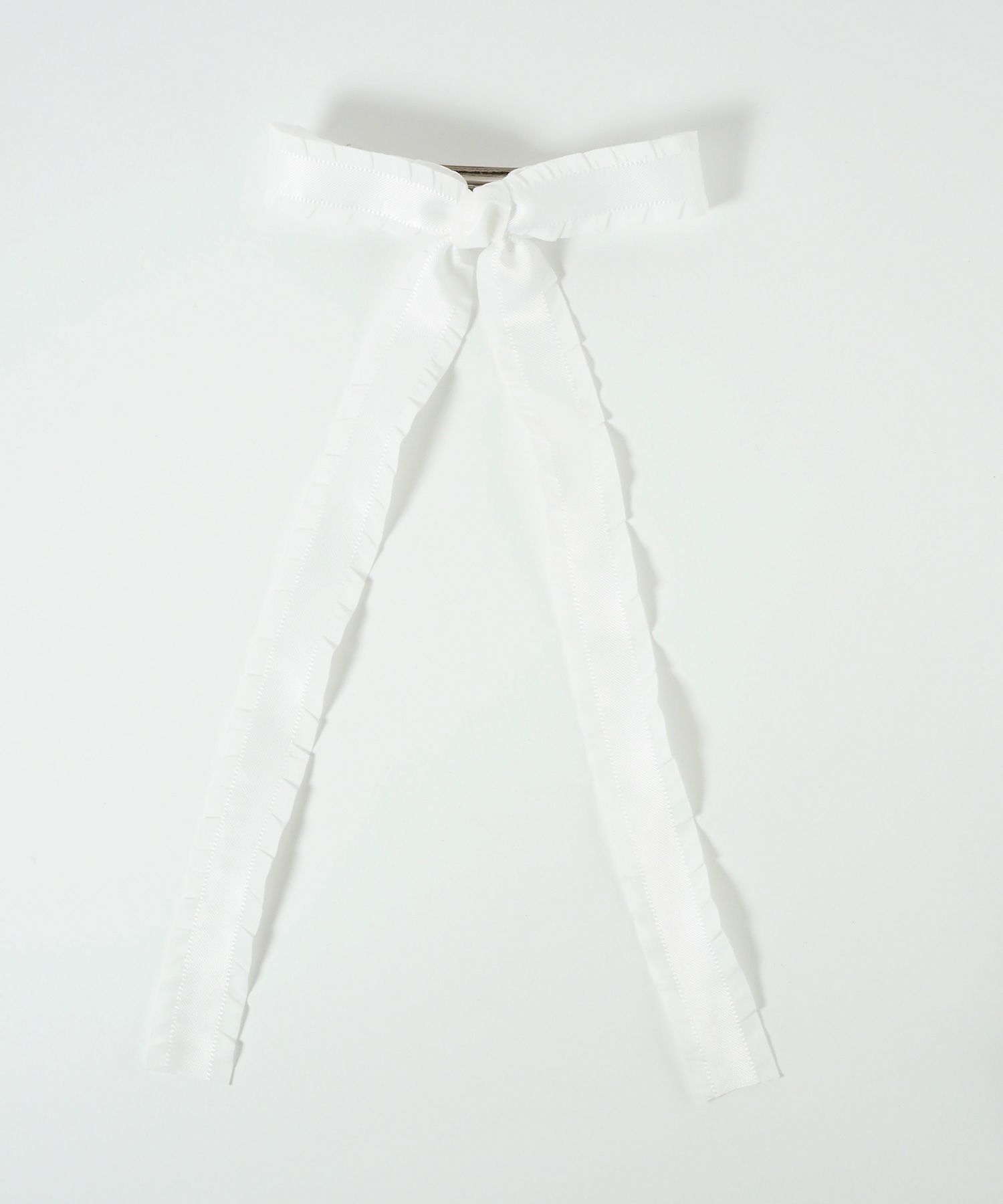 フリルサテンリボンバレッタ【nuage】