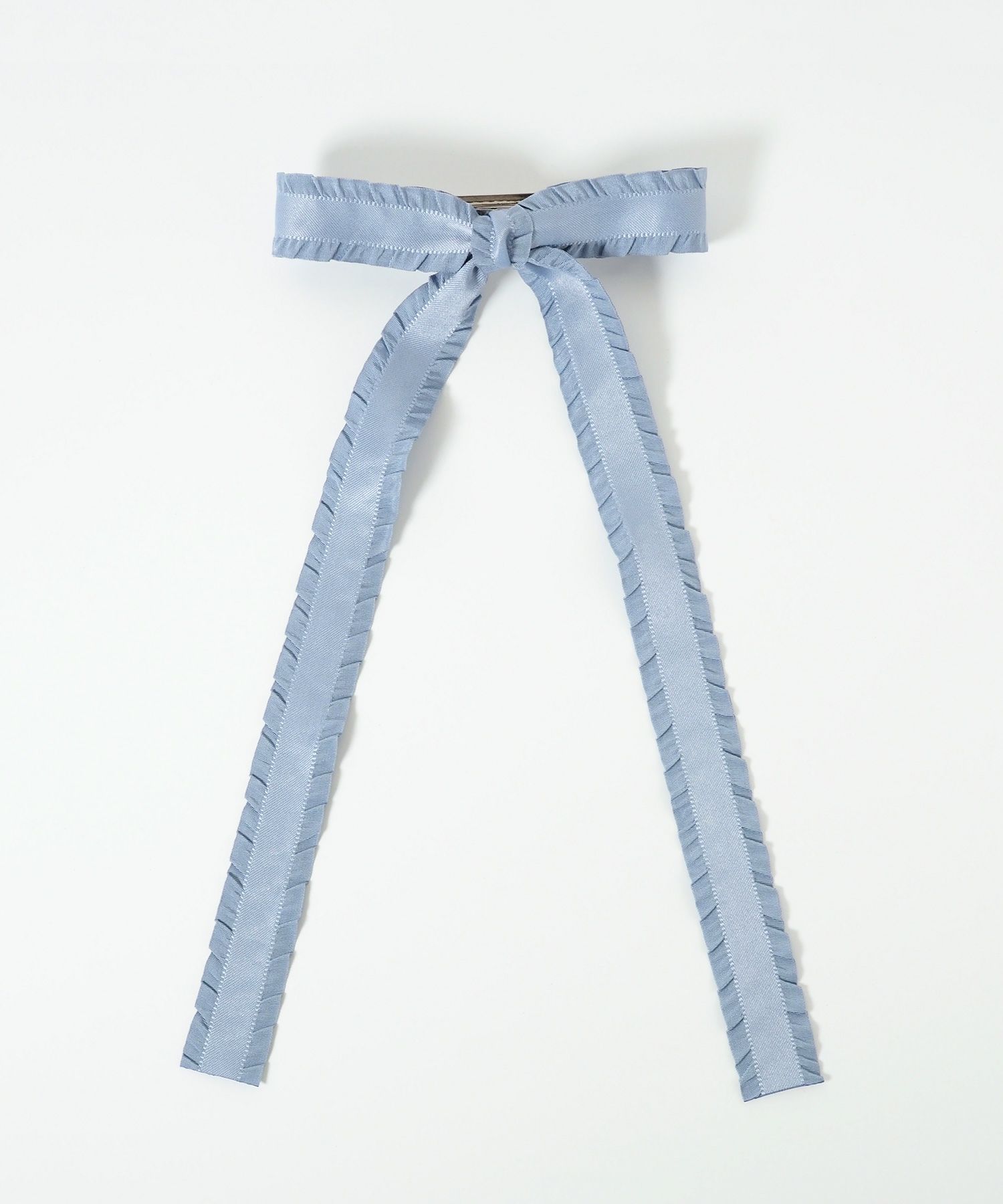 フリルサテンリボンバレッタ【nuage】