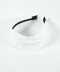 コットンフラワーレースワイドカチューシャ【nuage】