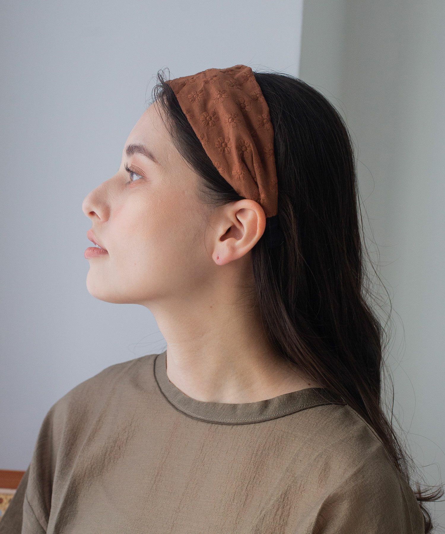 コットンフラワーレースワイドカチューシャ【nuage】