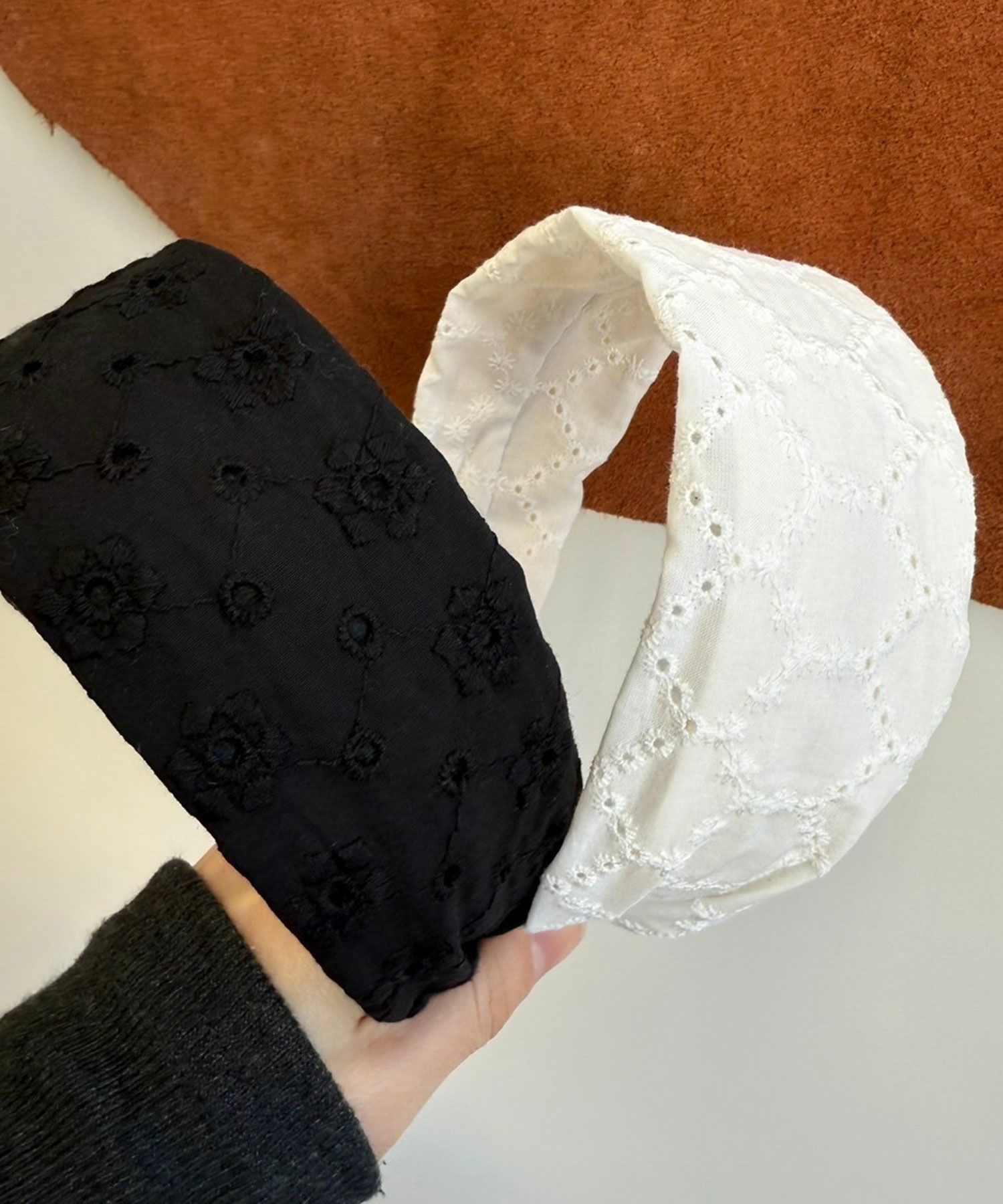 コットンレースワイドカチューシャ【nuage】