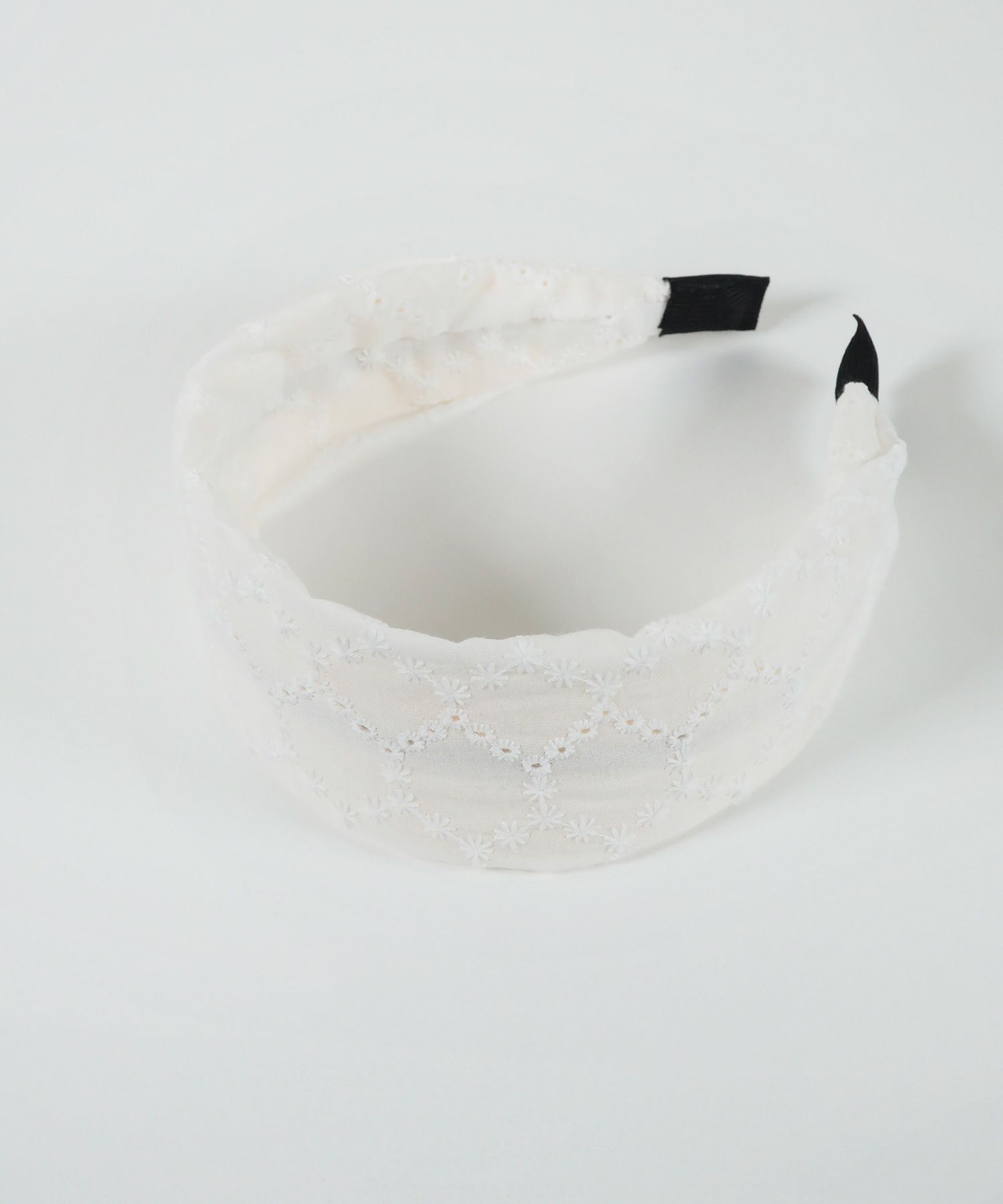 コットンレースワイドカチューシャ【nuage】