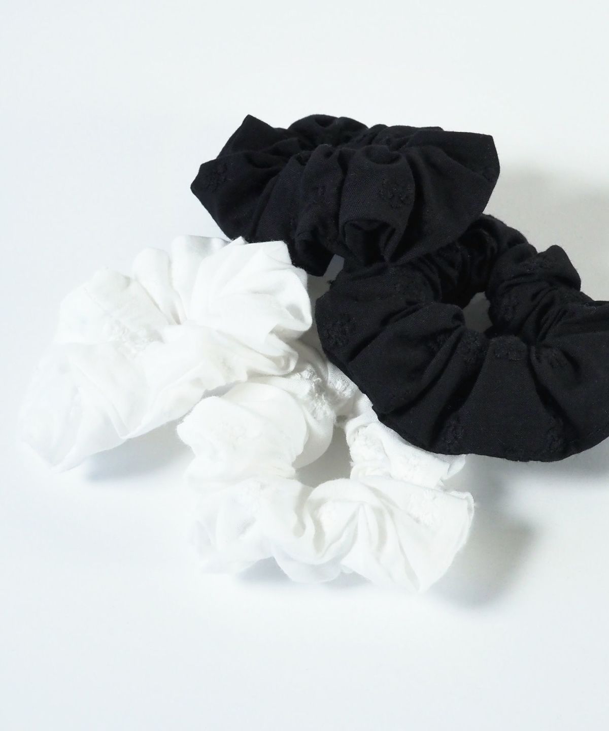 コットンレースミニシュシュ2Pセット【nuage】