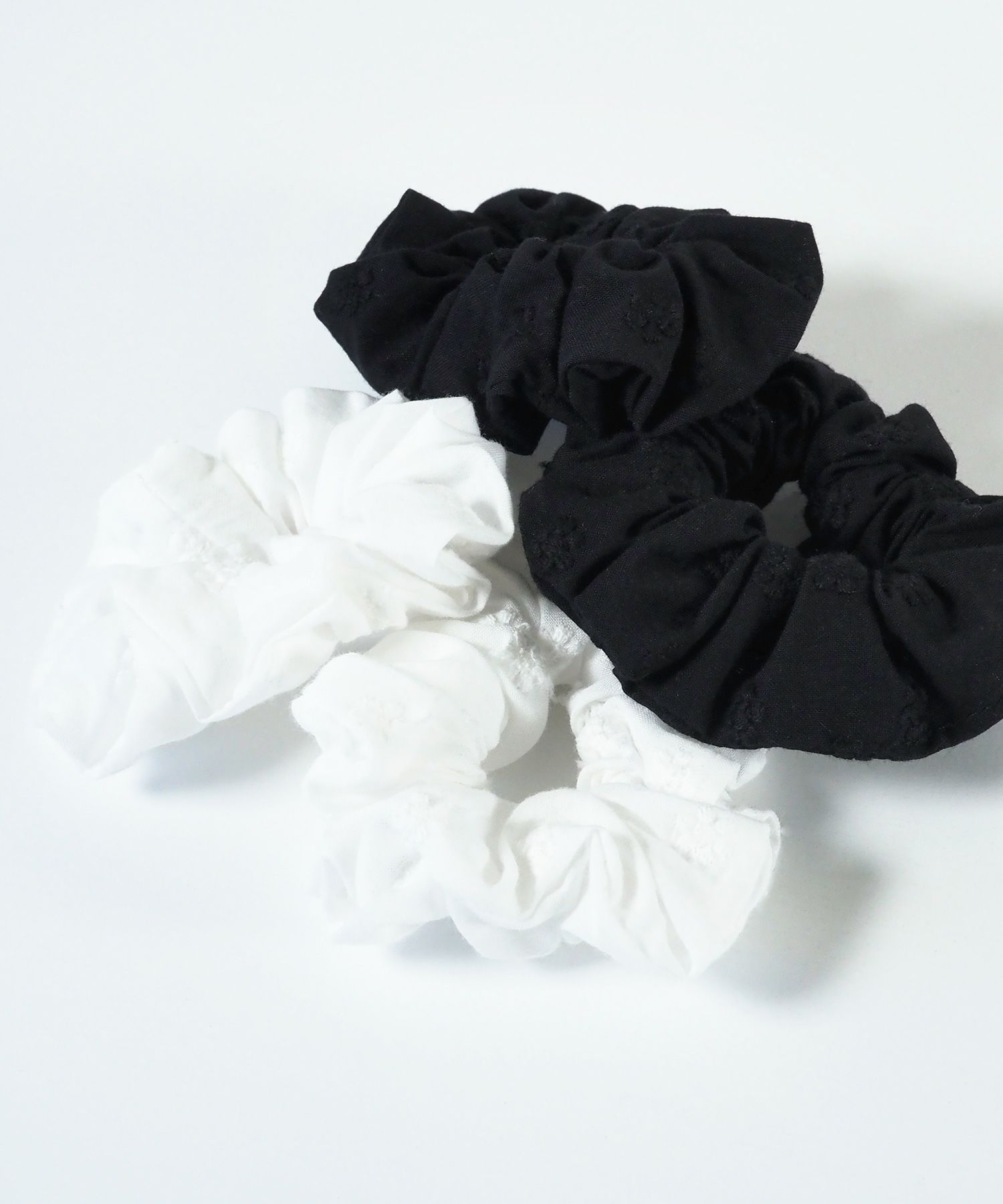 コットンレースミニシュシュ2Pセット【nuage】