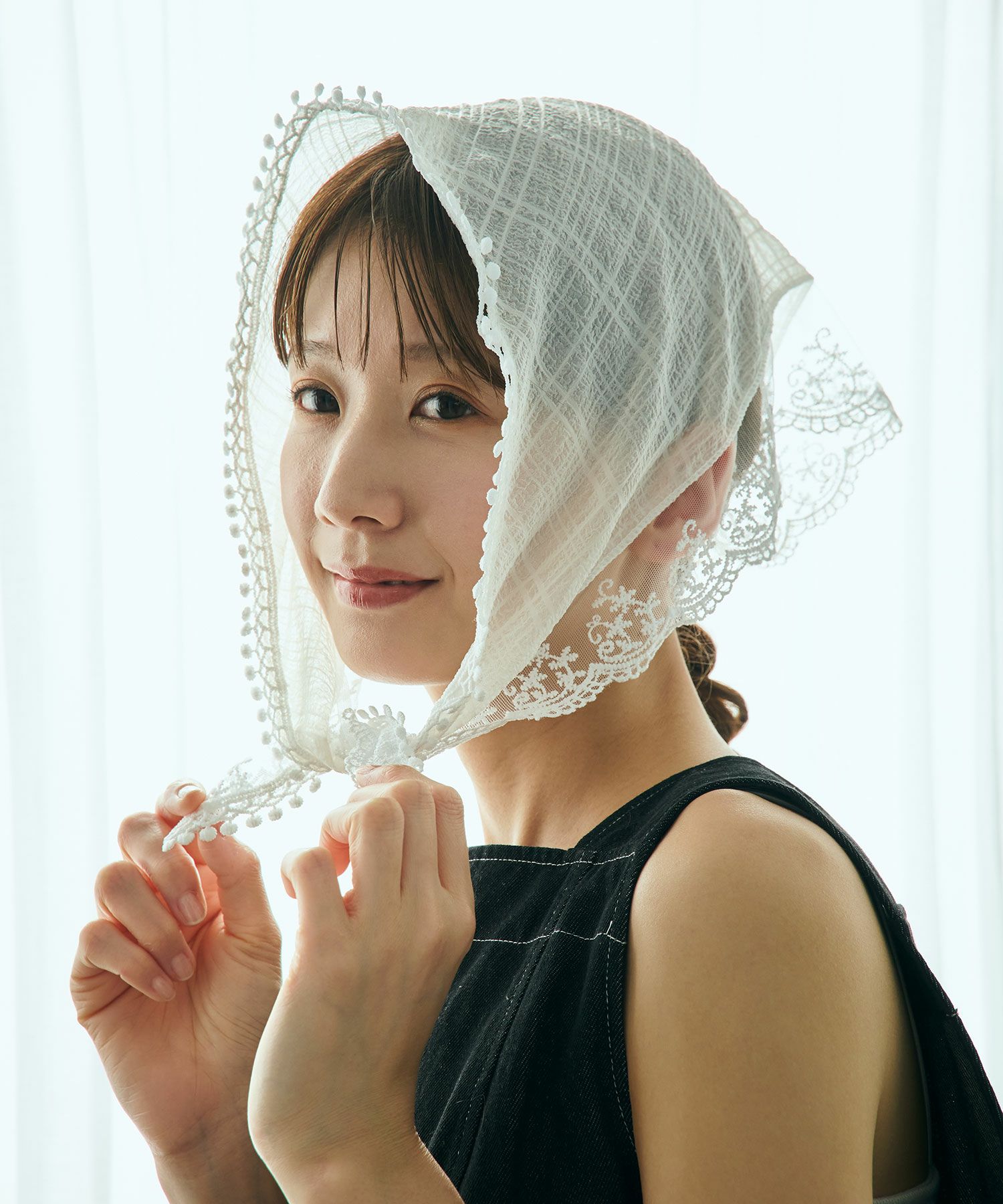 レースチェックバブーシュカ【nuage】