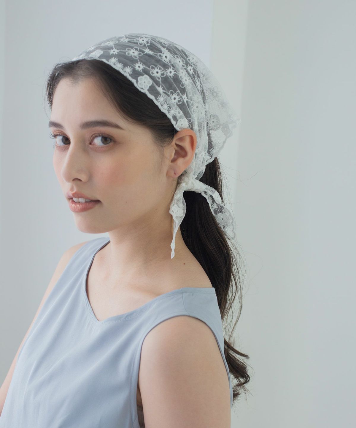 フラワーレースバブーシュカ【nuage】