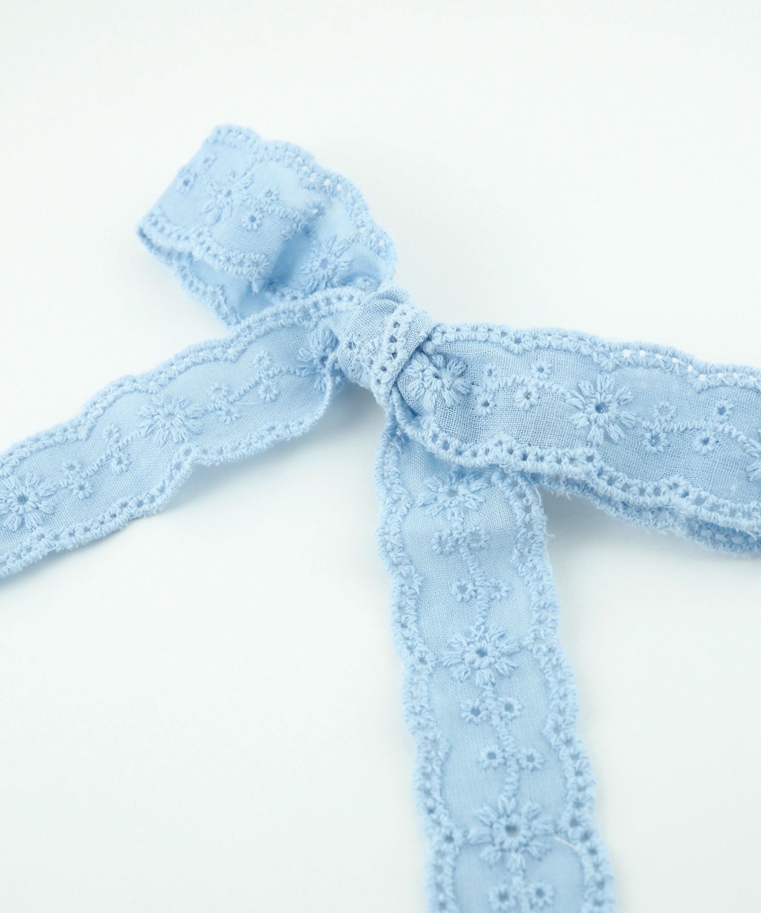 コットンレースリボンクリップ2Pセット【nuage】