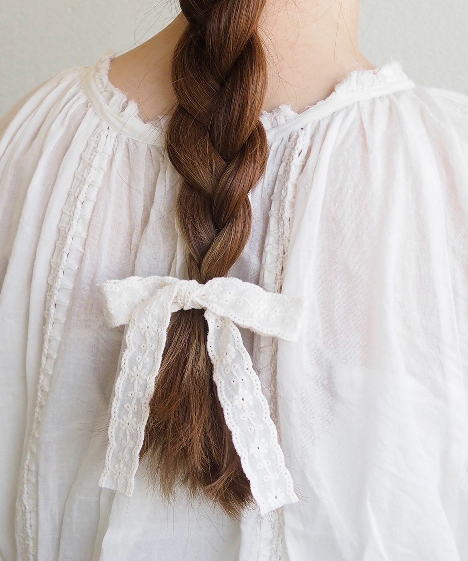 コットンレースリボンクリップ2Pセット【nuage】