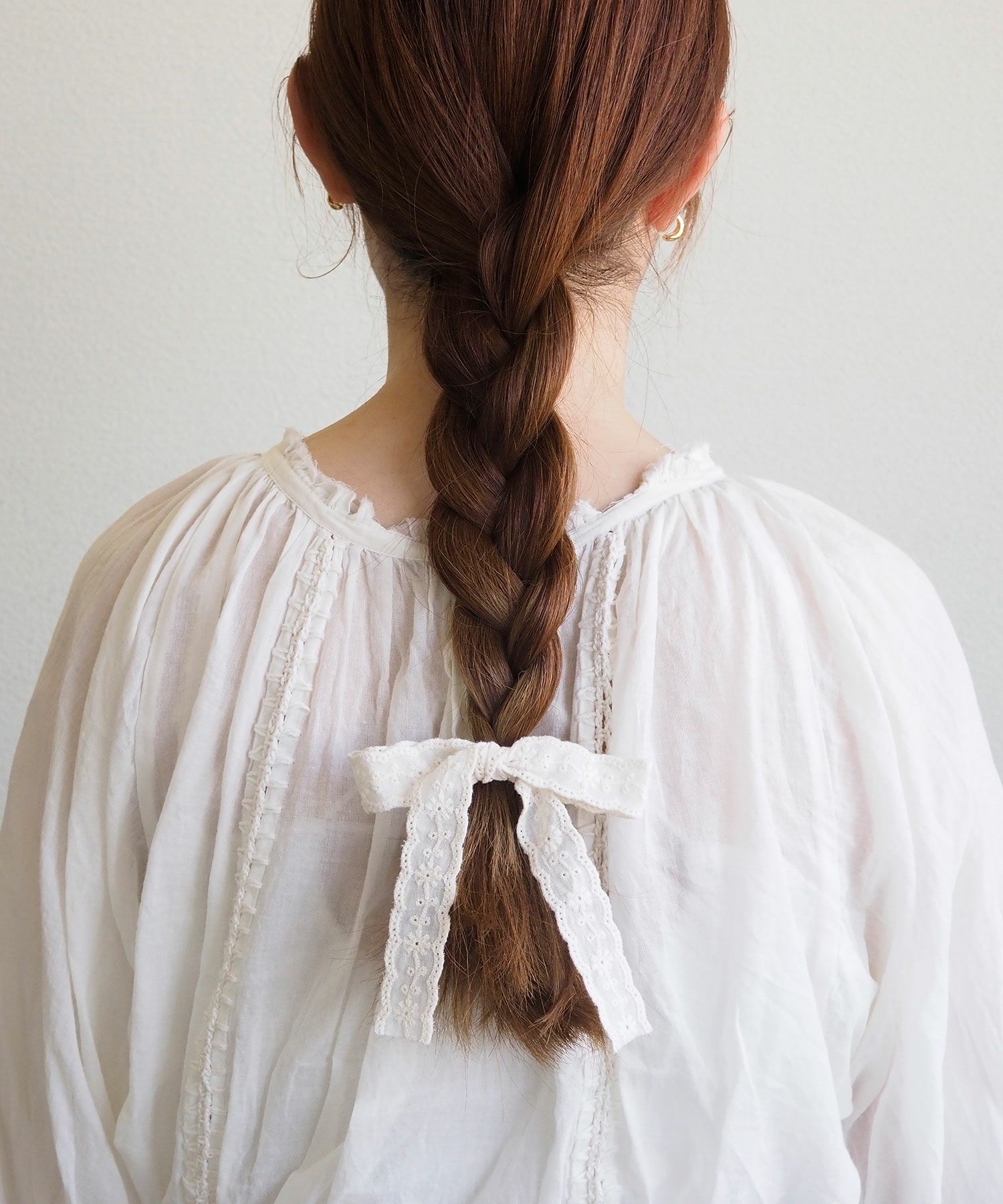 コットンレースリボンクリップ2Pセット【nuage】