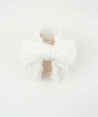 コットンレースリボンフロントバンスクリップ【nuage】