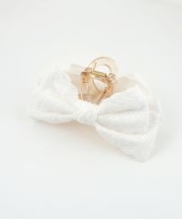 コットンレースリボンサイドバンスクリップ【nuage】