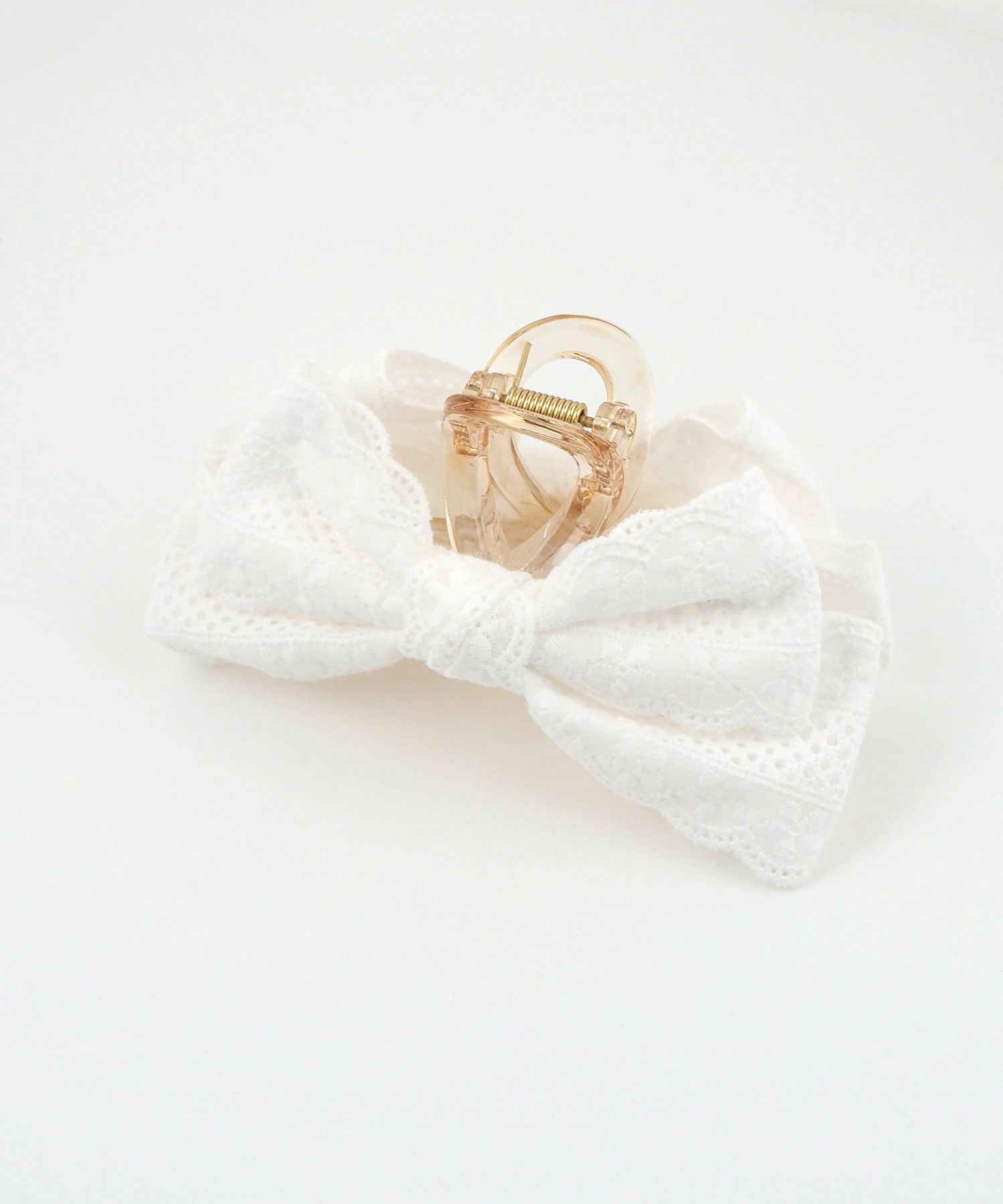 コットンレースリボンサイドバンスクリップ【nuage】