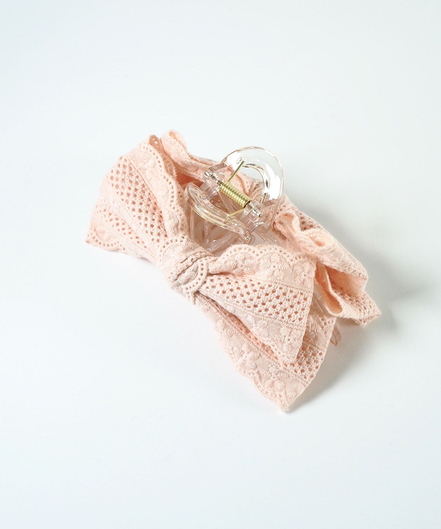 コットンレースリボンサイドバンスクリップ【nuage】