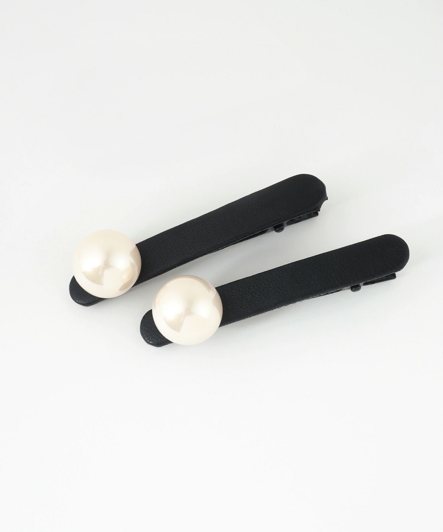 ビッグパールレザークリップ2Pセット【nuage】