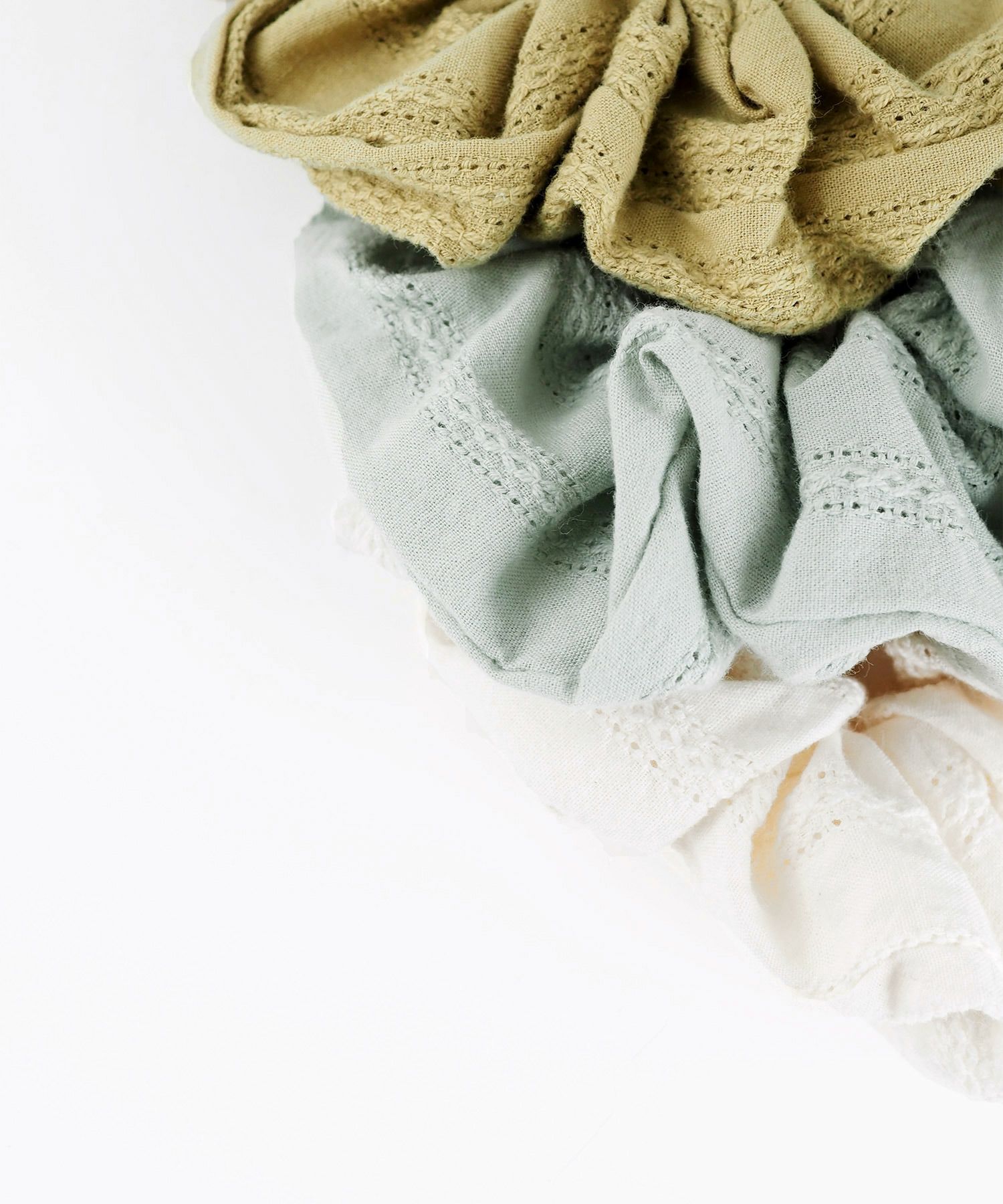 ビーズ付コットンレースシュシュ【nuage】