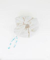 ビーズ付コットンレースシュシュ【nuage】