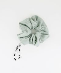 ビーズ付コットンレースシュシュ【nuage】