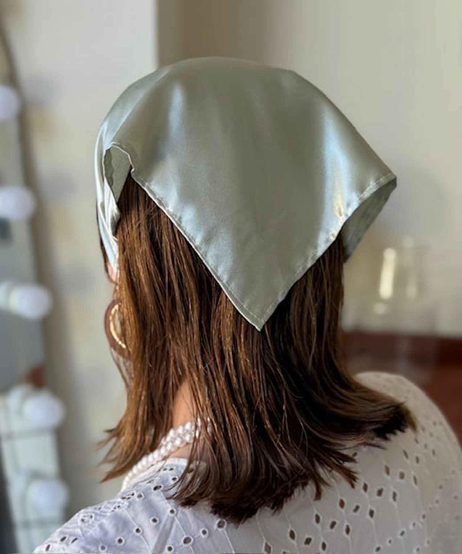 サテン2wayスカーフターバン【nuage】