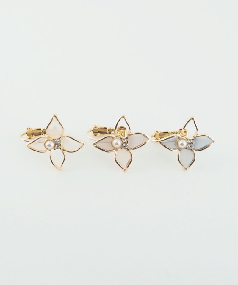 フラワークリップ＋イヤリング Eddie et cherie ヘアクリップ フラワークリップ5個セット