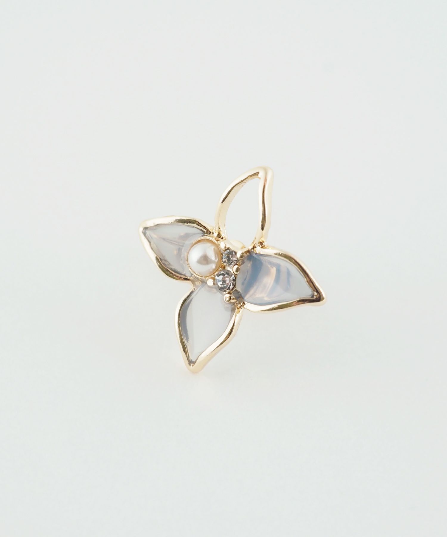 クリアフラワーIMFスプリングイヤリング