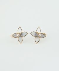 クリアフラワーIMFスプリングイヤリング