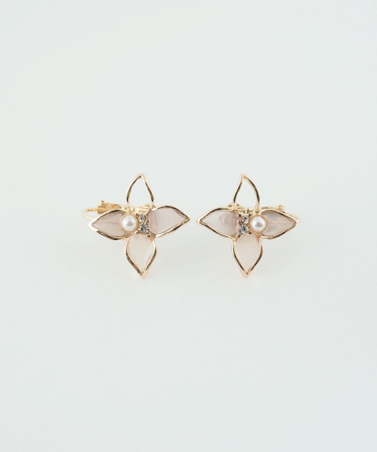 クリアフラワーIMFスプリングイヤリング