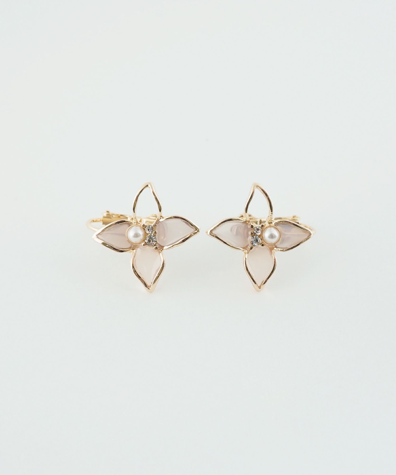 クリアフラワーIMFスプリングイヤリング