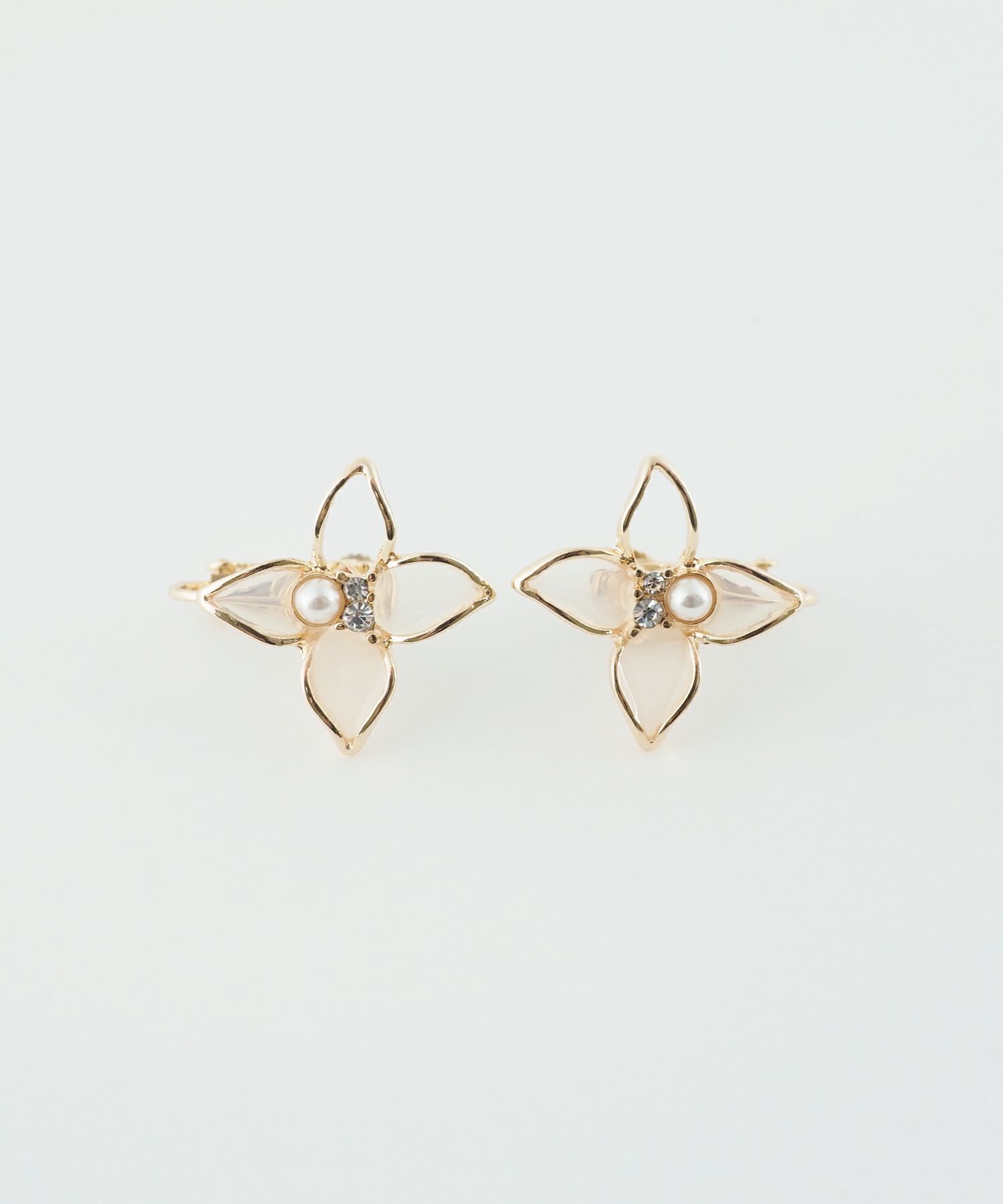 クリアフラワーIMFスプリングイヤリング