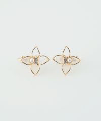 クリアフラワーIMFスプリングイヤリング