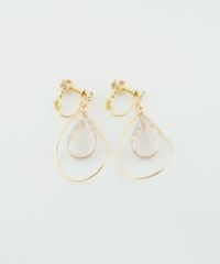 ダブルシズクシェルIMFスプリングイヤリング