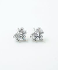 キュービックハートシャイニーピアス【Dahlia】 | 【公式】MUK