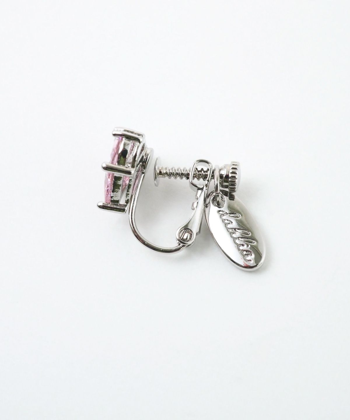 キュービックハートシャイニーイヤリング【Dahlia】