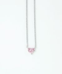 キュービックハートシャイニーネックレス【Dahlia】