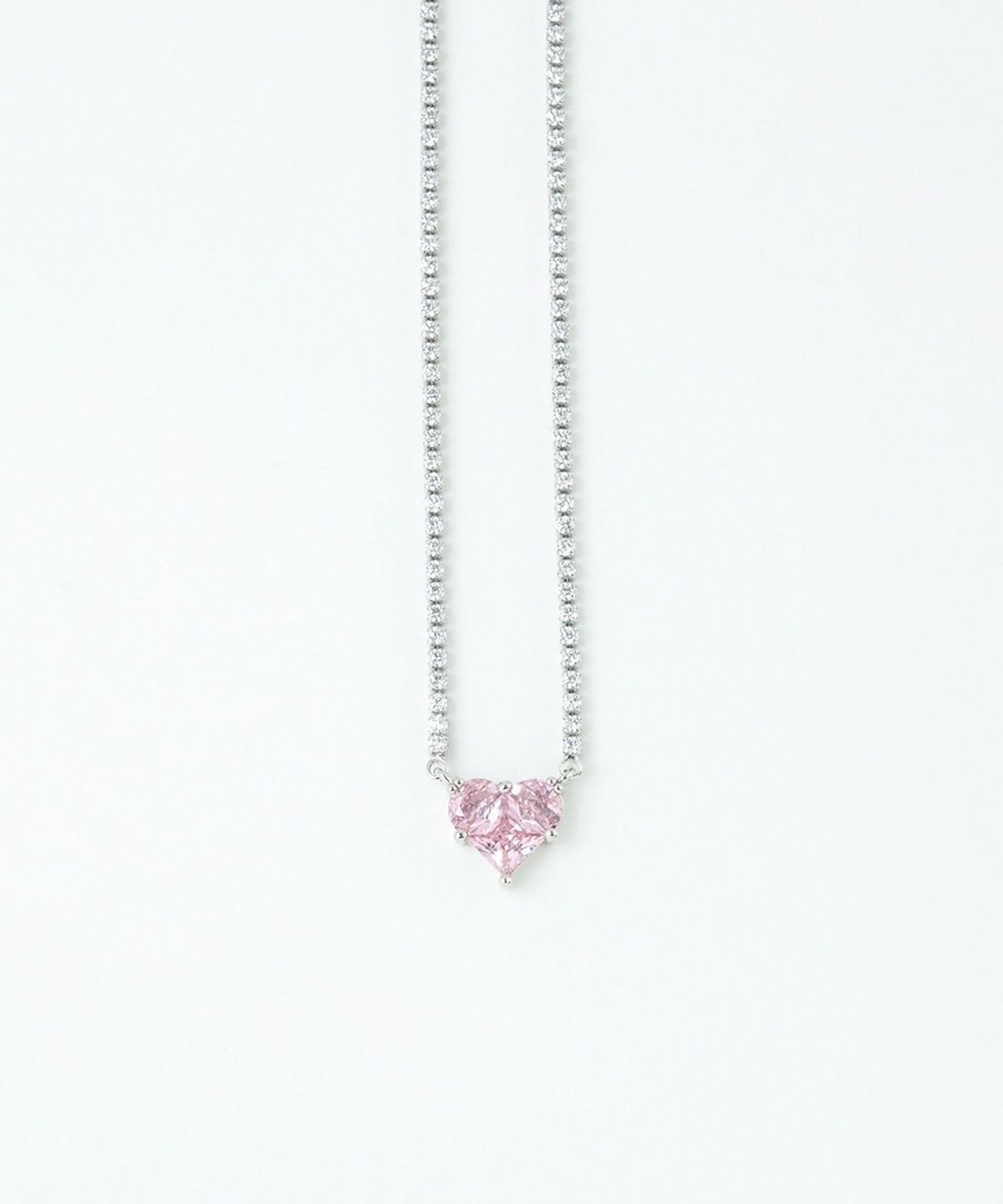 キュービックハートシャイニーネックレス【Dahlia】