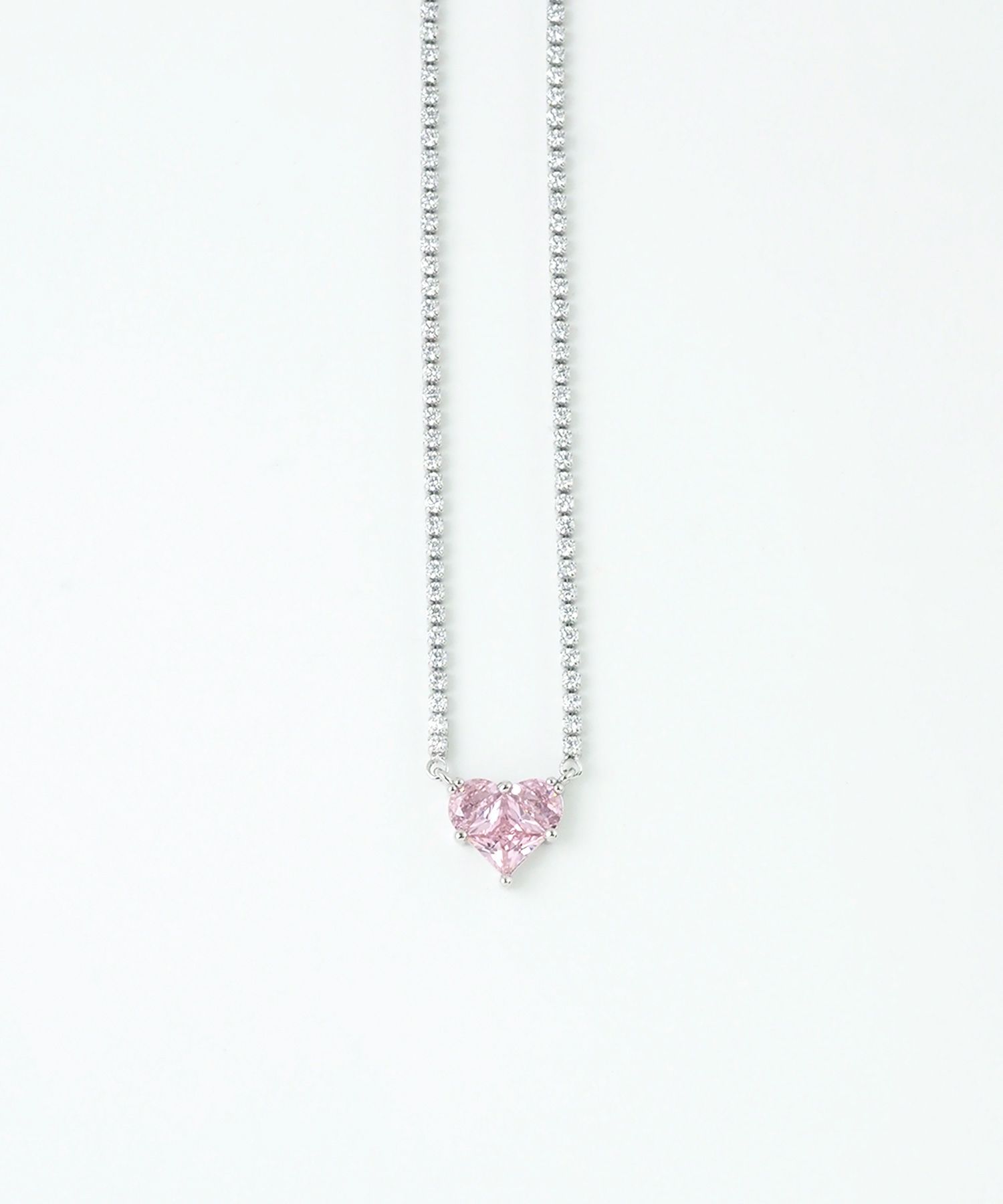 キュービックハートシャイニーネックレス【Dahlia】