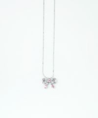 キュービックリボンシャイニーネックレス【Dahlia】