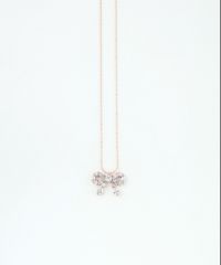 キュービックリボンシャイニーネックレス【Dahlia】