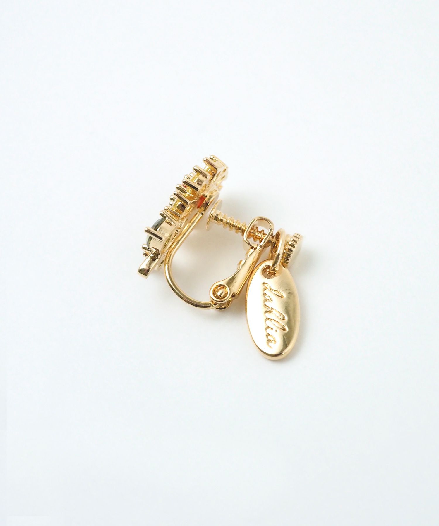 フィールドフラワーキュービックイヤリング【Dahlia】