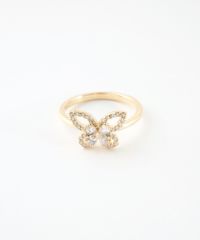 バタフライシルエットリング【Dahlia】